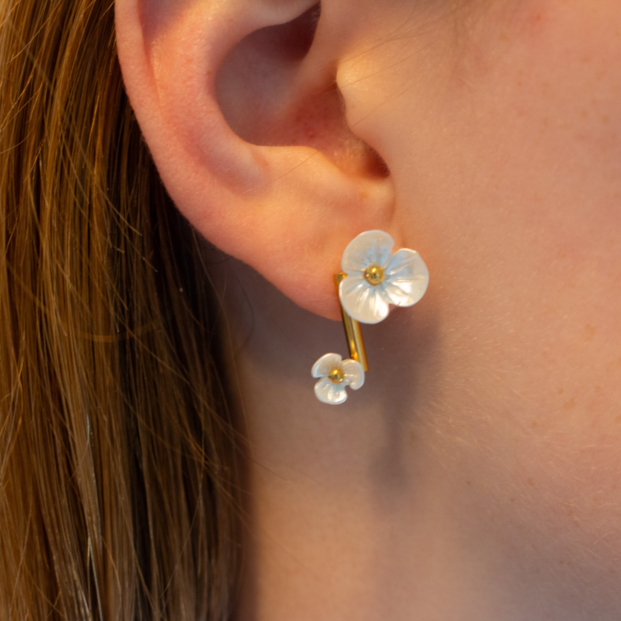 Shell Flower Stud Earring