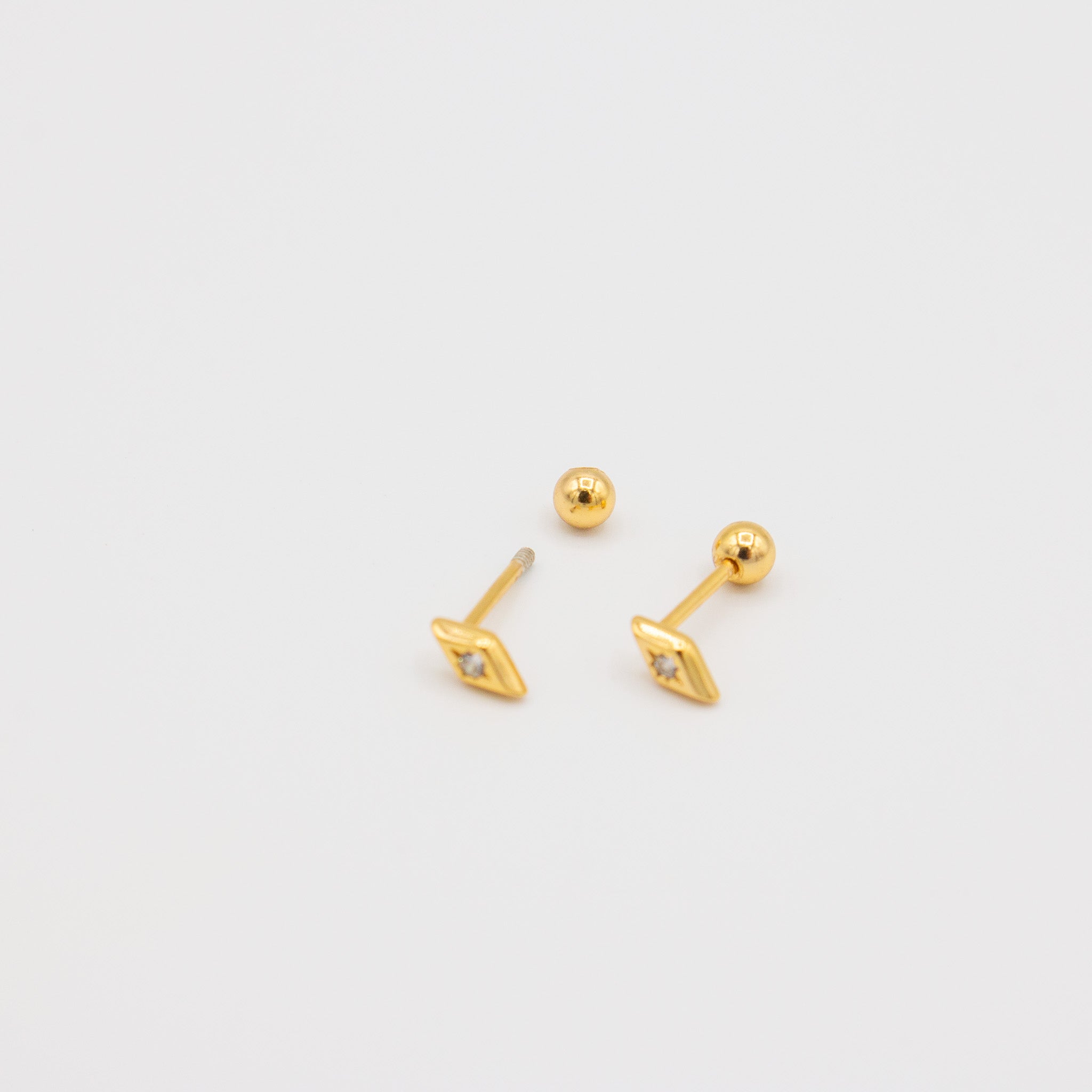The Daintiest Triangle Cz Studs