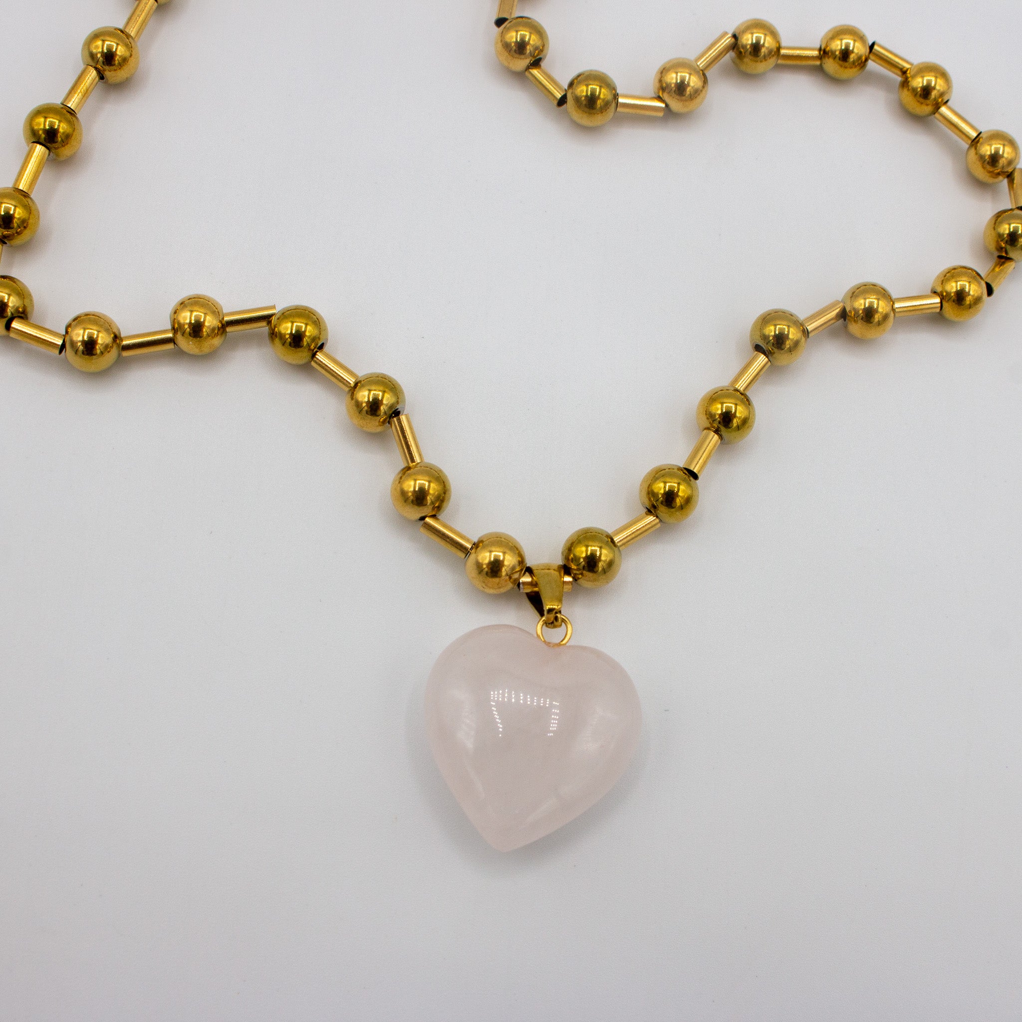 Pink Heart Charm Necklace