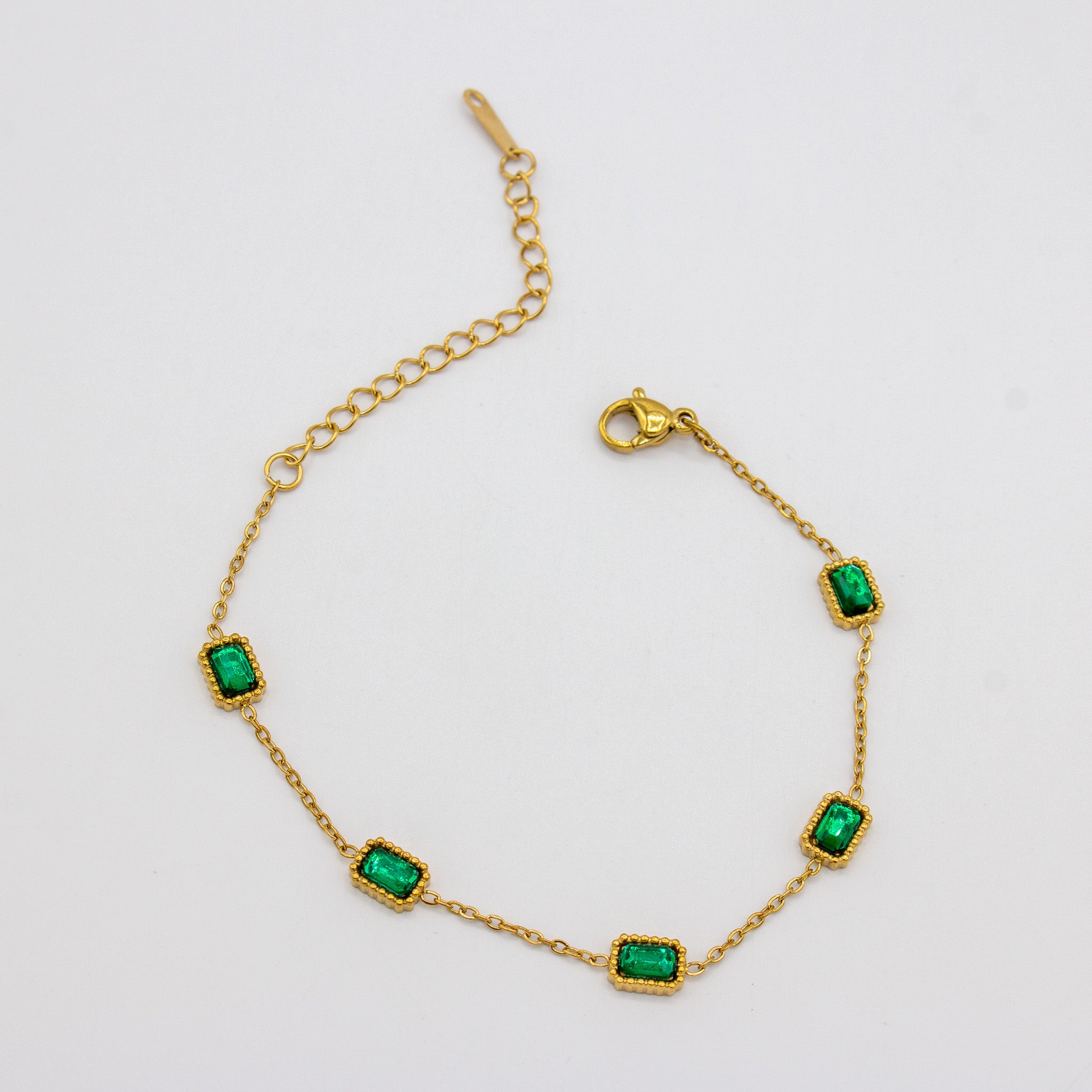 Classic Emerald Cz Bracelet