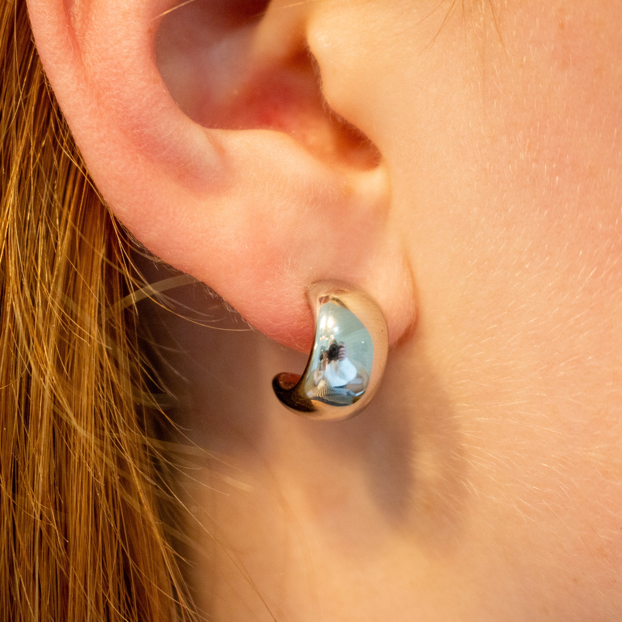 Silver Chunky Hoop