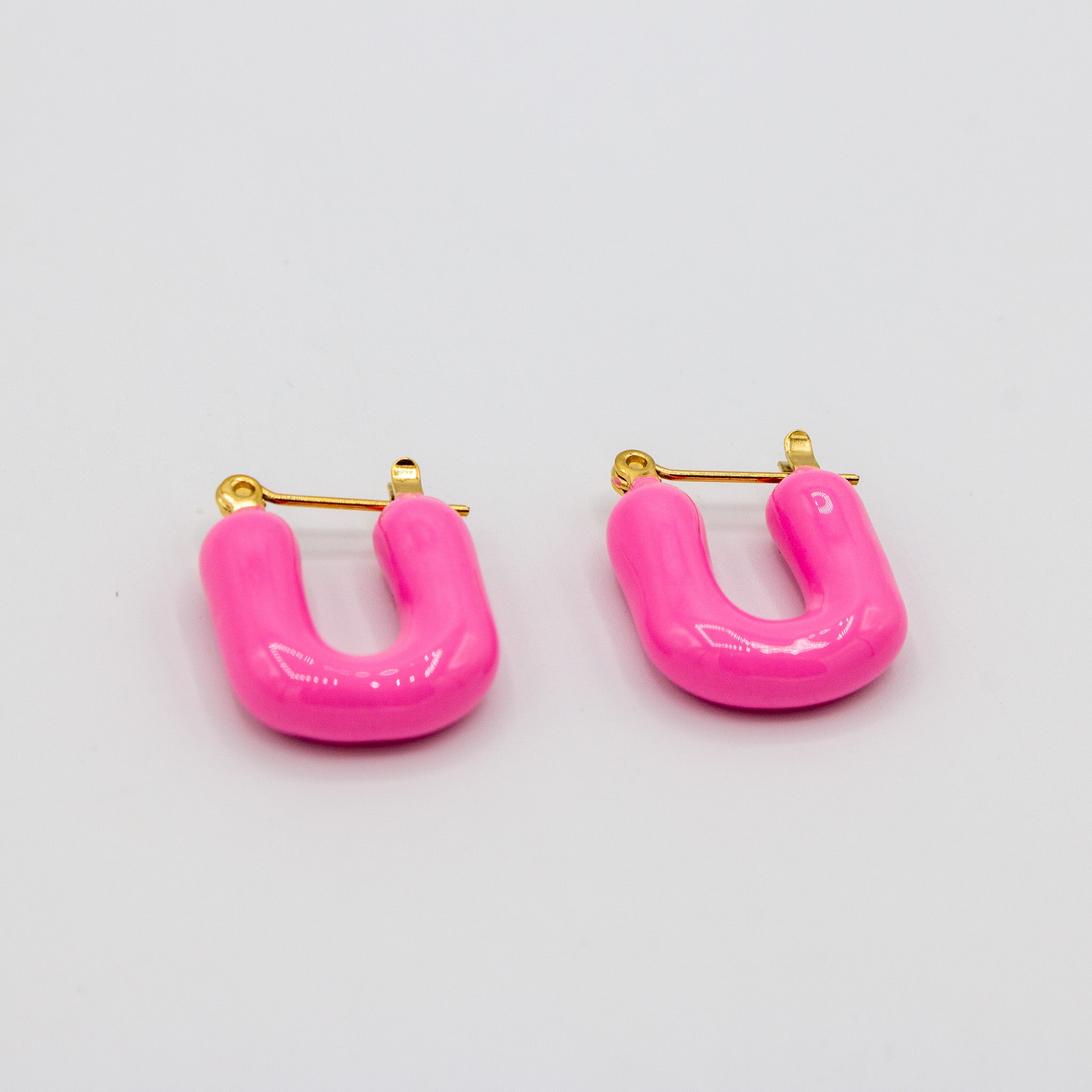 Pink U Earrings