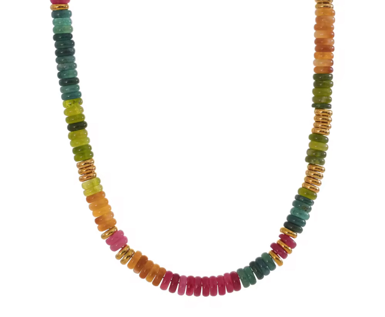 4 Multi Color Beaded Necklace
