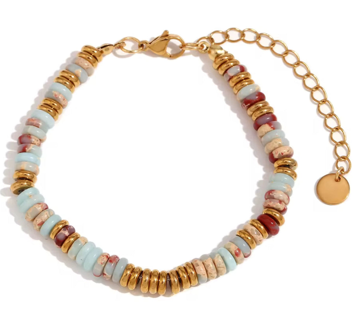 Light Blue Coastal Beaded Bracelet