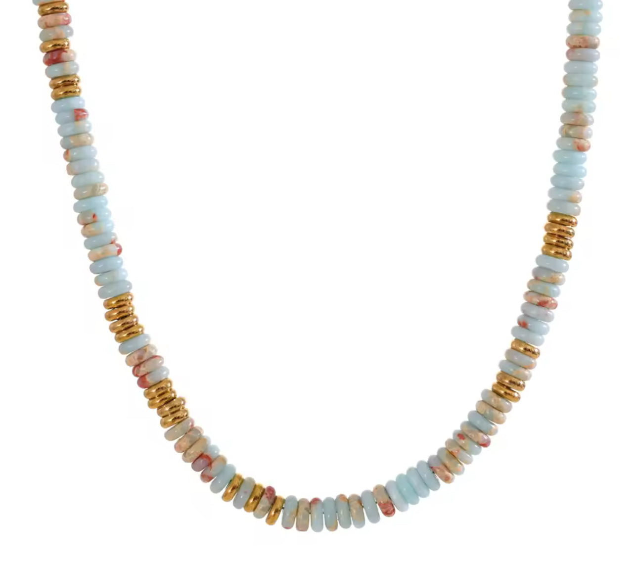 Coastal Blue Beaded Necklace