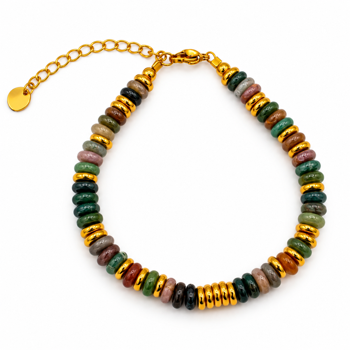 Navy and Gold Beaded Bracelet