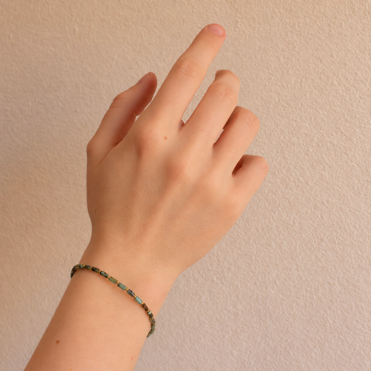 Soft Turquoise Beaded Bracelet